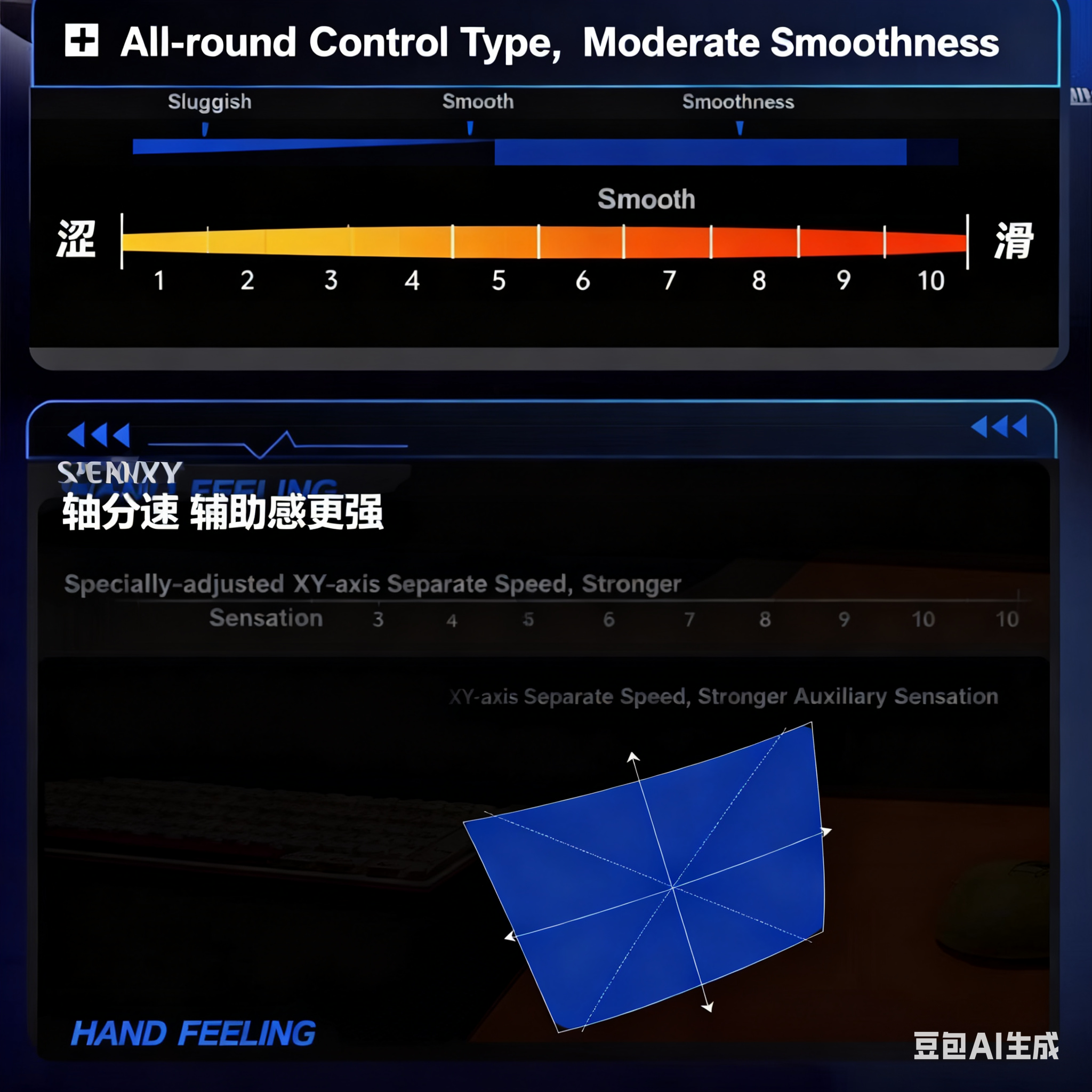 Premium PORON Base Gaming Mouse Pad - High Precision for Pro Gamers