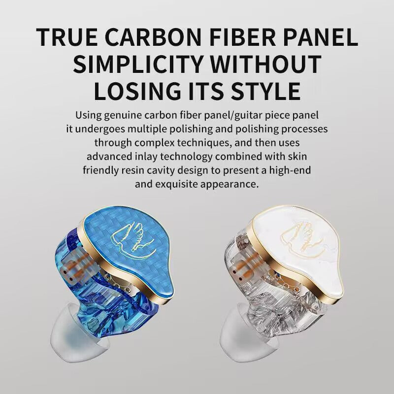 Acoustic Flagship Hybrid IEM - Circle Iron Dual Drive Unit with Carbon Fiber Panel