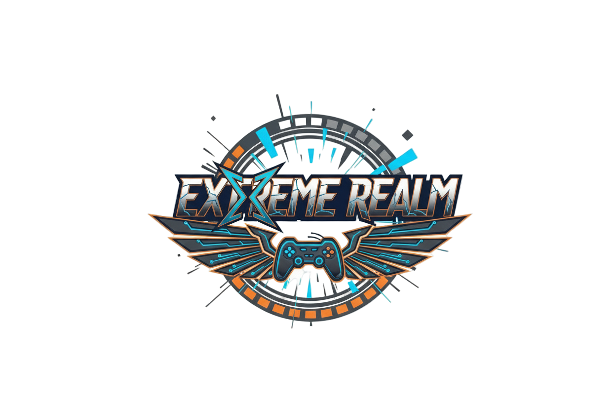 生成店铺标志，名字为Extreme Realm，白底的
