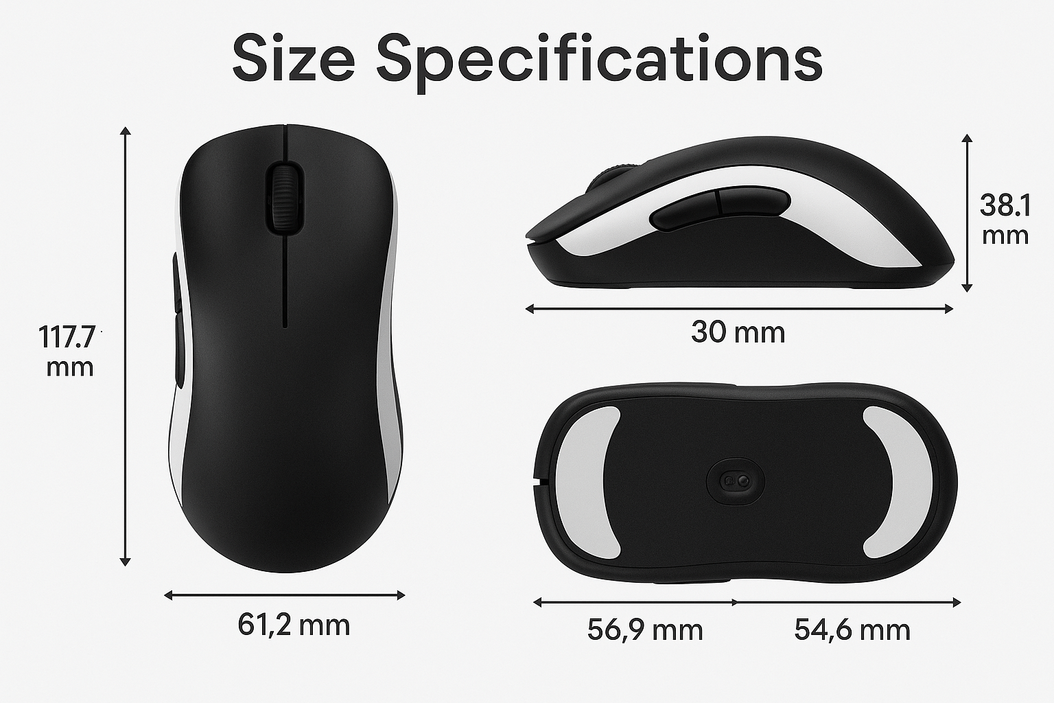 Renmo SA-SH01 Wireless Gaming Mouse - Hot-Swappable Micro Switch, 8KHz Polling Rate